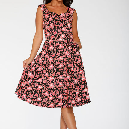 20125 Heart Angel Swing Dress in Black