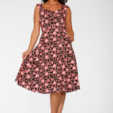 20125 Heart Angel Swing Dress in Black