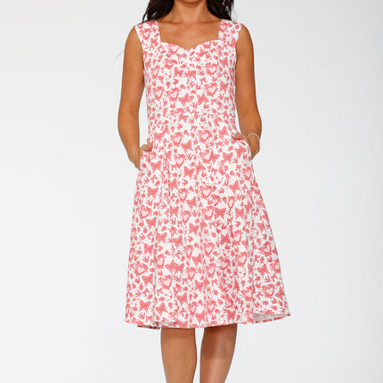 20126 Heart Angel Swing Dress in White