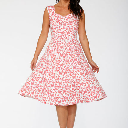20126 Heart Angel Swing Dress in White