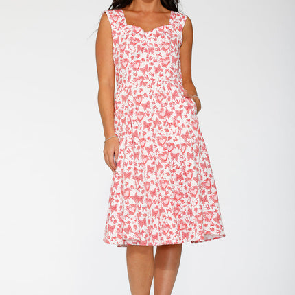 20126 Heart Angel Swing Dress in White