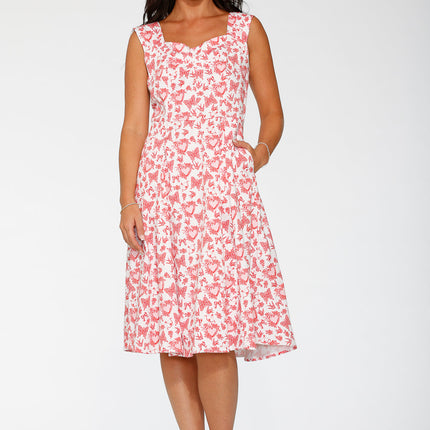 20126 Heart Angel Swing Dress in White