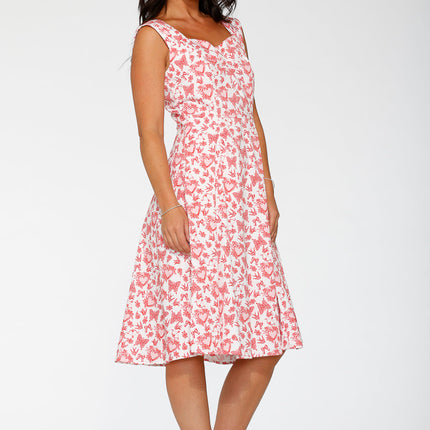 20126 Heart Angel Swing Dress in White