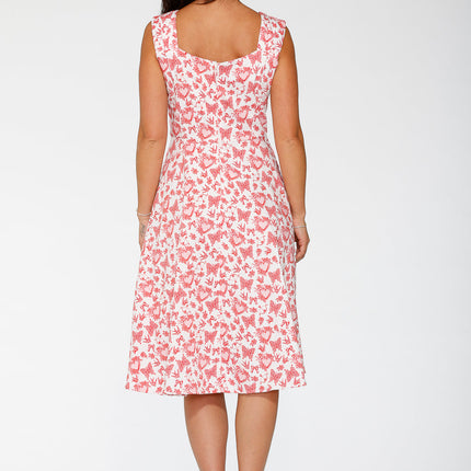 20126 Heart Angel Swing Dress in White
