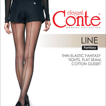 Conte Line 20 Den - Fantasy Women's Tights with an imitation seam (20С-45СП)