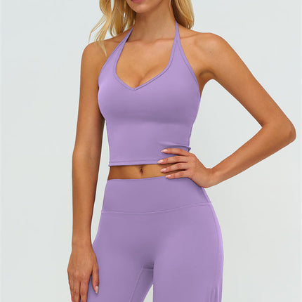 The Twirl Halter Tank Top New Straight Leg Pants 2-Piece Set