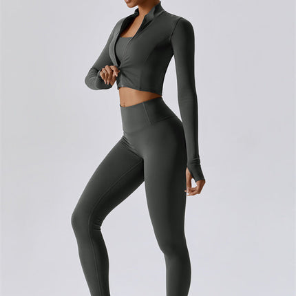 The Eloise Jacket Sports Bra Leggings 3-Piece Set