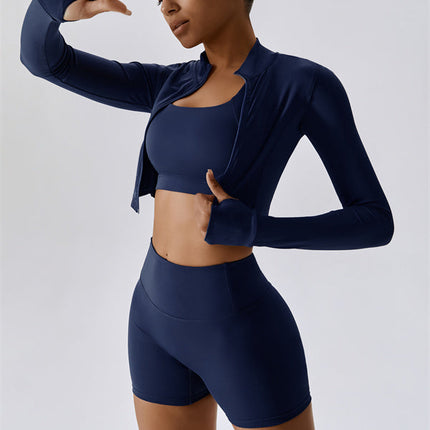 The Eloise Jacket Sports Bra Shorts 3-Piece Set