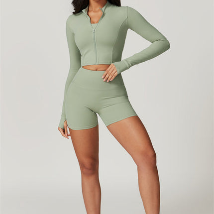 The Eloise Jacket Sports Bra Shorts 3-Piece Set