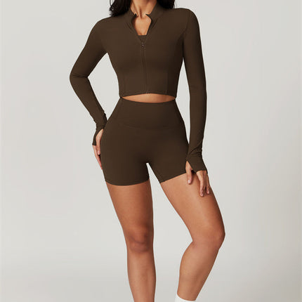 The Eloise Jacket Sports Bra Shorts 3-Piece Set