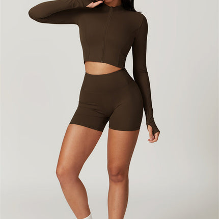 The Eloise Jacket Sports Bra Shorts 3-Piece Set