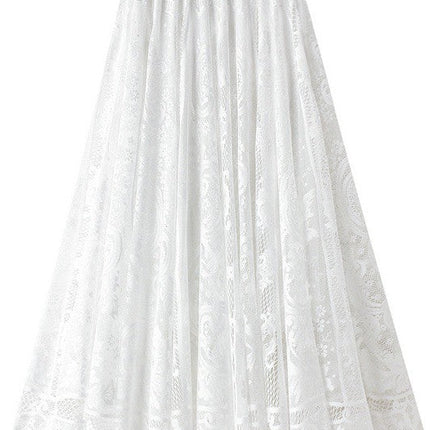 Lace chiffon midi skirt