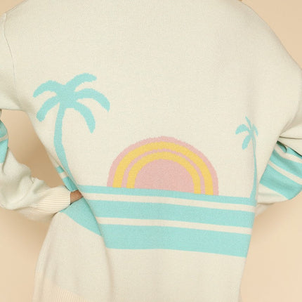 Ocean sunset knit cardigan