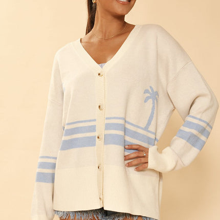 Ocean sunset knit cardigan