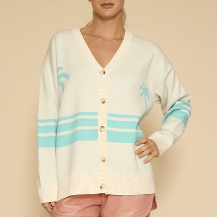 Ocean sunset knit cardigan