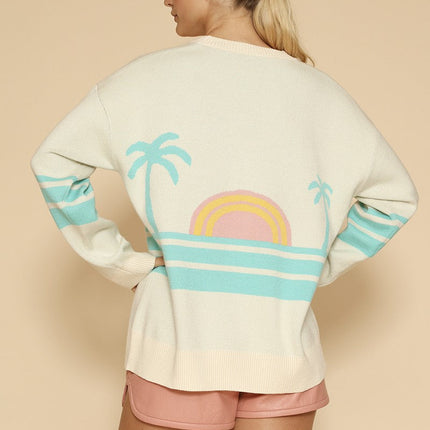 Ocean sunset knit cardigan