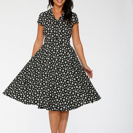 20551 Cat Paw Swing Dress in Black