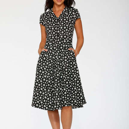 20551 Cat Paw Swing Dress in Black