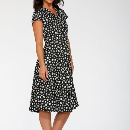20551 Cat Paw Swing Dress in Black