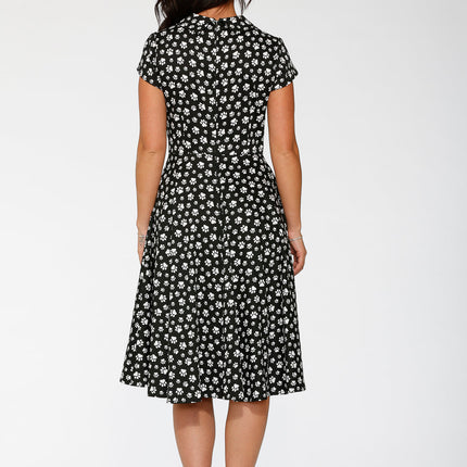 20551 Cat Paw Swing Dress in Black
