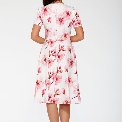 20562 White Orchid Bloom Swing Dress