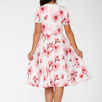 20562 White Orchid Bloom Swing Dress