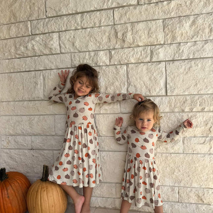 Pumpkins Beige (Twirl Dress)