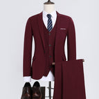 Wine Red / 2XL / One button