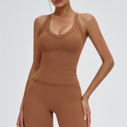 The Slate Cross Back Top Flared Leggings 2-Piece Set
