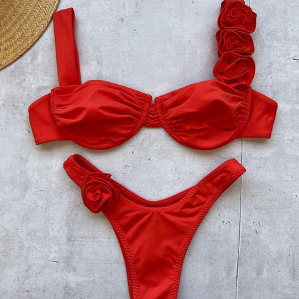 Miss Sparkling Two piece rose bikini