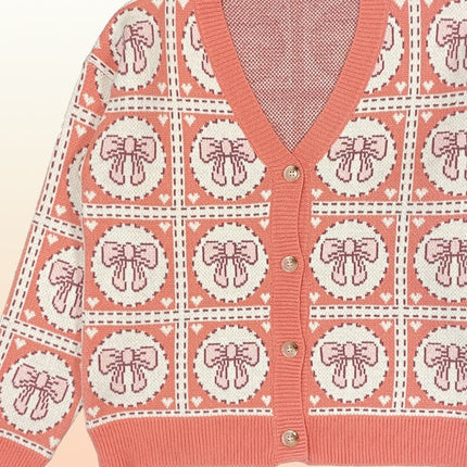 Tiled Bow Cardigan