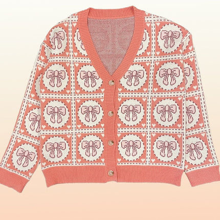 Tiled Bow Cardigan