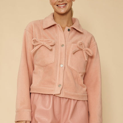 Fleece bow jacket