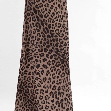 Leopard Print Midi skirt
