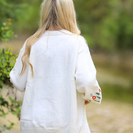 Floral Knit Cardigan