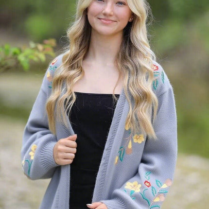 Floral Knit Cardigan