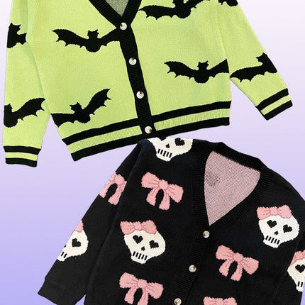 Halloween knit cardigans