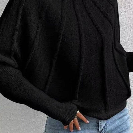 Mock Neck Batwing Sweater