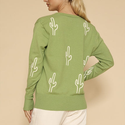 Cactus knit button front cardigan