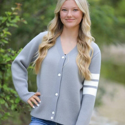 Knit button front cardigan