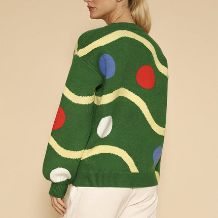 Christmas tree ornament knit sweater