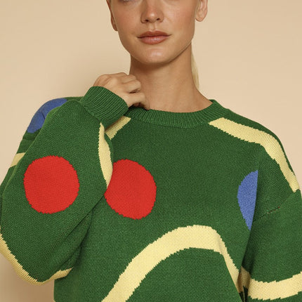 Christmas tree ornament knit sweater