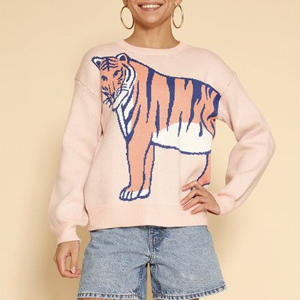 Tiger knit sweater