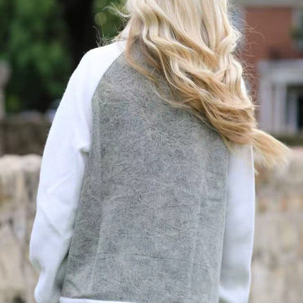 Zip up denim jacket
