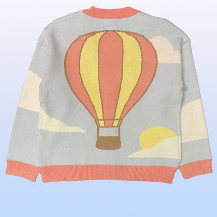 Hot air balloon knit cardigan
