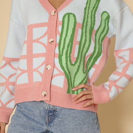 Cactus resort knit cardigan