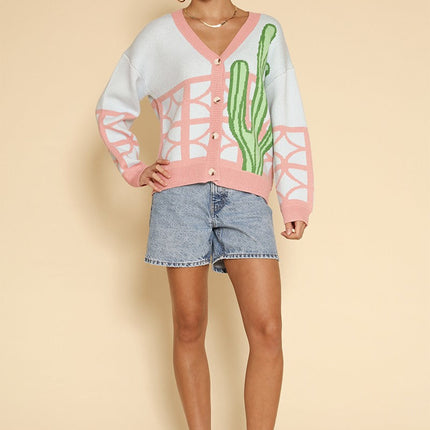 Cactus resort knit cardigan