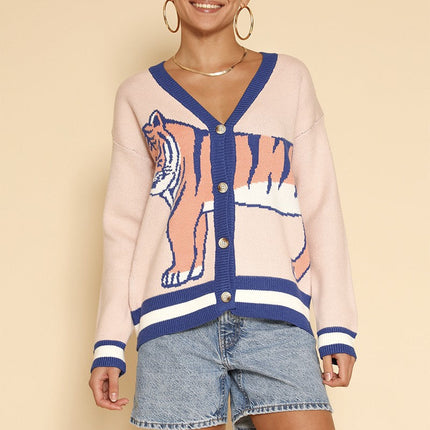 Tiger knit cardigan