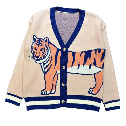 Tiger knit cardigan