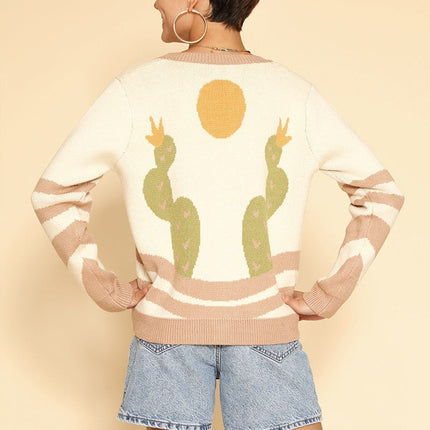 Desert cactus cardigan